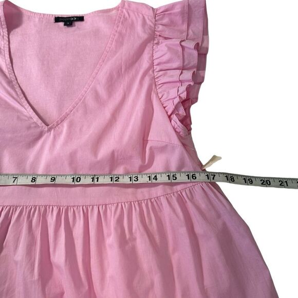 Papermoon Pink Tiered Babydoll Mini Dress, Small - Picture 10 of 11
